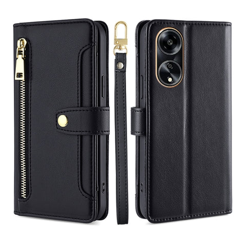 Sheep Texture Cross-body Zipper Wallet Leather Phone Case, For OPPO A78 4G, For OPPO Reno10 Pro+ 5G, For OPPO A1 5G, For OPPO Reno8 T 4G, For OPPO Reno8 T 5G / A1 Pro 5G, For OPPO Reno7 4G / F21 Pro 4G, For OPPO Find X5 Pro