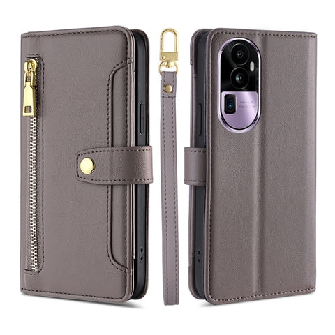 Sheep Texture Cross-body Zipper Wallet Leather Phone Case, For OPPO A78 4G, For OPPO Reno10 Pro+ 5G, For OPPO A1 5G, For OPPO Reno8 T 4G, For OPPO Reno8 T 5G / A1 Pro 5G, For OPPO Reno7 4G / F21 Pro 4G, For OPPO Find X5 Pro