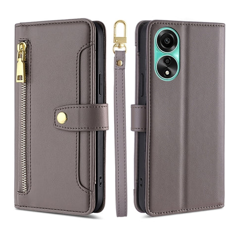 Sheep Texture Cross-body Zipper Wallet Leather Phone Case, For OPPO A78 4G, For OPPO Reno10 Pro+ 5G, For OPPO A1 5G, For OPPO Reno8 T 4G, For OPPO Reno8 T 5G / A1 Pro 5G, For OPPO Reno7 4G / F21 Pro 4G, For OPPO Find X5 Pro
