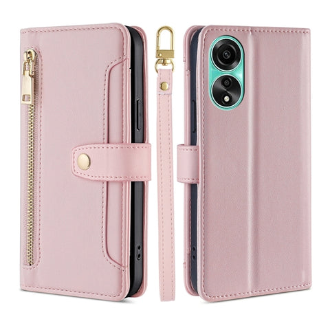 Sheep Texture Cross-body Zipper Wallet Leather Phone Case, For OPPO A78 4G, For OPPO Reno10 Pro+ 5G, For OPPO A1 5G, For OPPO Reno8 T 4G, For OPPO Reno8 T 5G / A1 Pro 5G, For OPPO Reno7 4G / F21 Pro 4G, For OPPO Find X5 Pro
