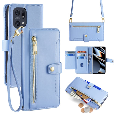 Sheep Texture Cross-body Zipper Wallet Leather Phone Case, For OPPO A78 4G, For OPPO Reno10 Pro+ 5G, For OPPO A1 5G, For OPPO Reno8 T 4G, For OPPO Reno8 T 5G / A1 Pro 5G, For OPPO Reno7 4G / F21 Pro 4G, For OPPO Find X5 Pro