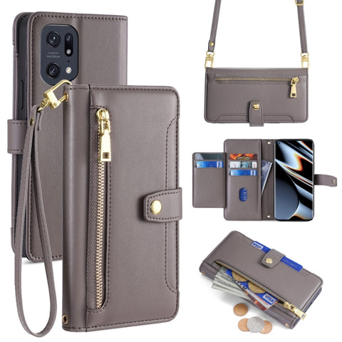 Sheep Texture Cross-body Zipper Wallet Leather Phone Case, For OPPO A78 4G, For OPPO Reno10 Pro+ 5G, For OPPO A1 5G, For OPPO Reno8 T 4G, For OPPO Reno8 T 5G / A1 Pro 5G, For OPPO Reno7 4G / F21 Pro 4G, For OPPO Find X5 Pro