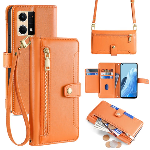 Sheep Texture Cross-body Zipper Wallet Leather Phone Case, For OPPO A78 4G, For OPPO Reno10 Pro+ 5G, For OPPO A1 5G, For OPPO Reno8 T 4G, For OPPO Reno8 T 5G / A1 Pro 5G, For OPPO Reno7 4G / F21 Pro 4G, For OPPO Find X5 Pro