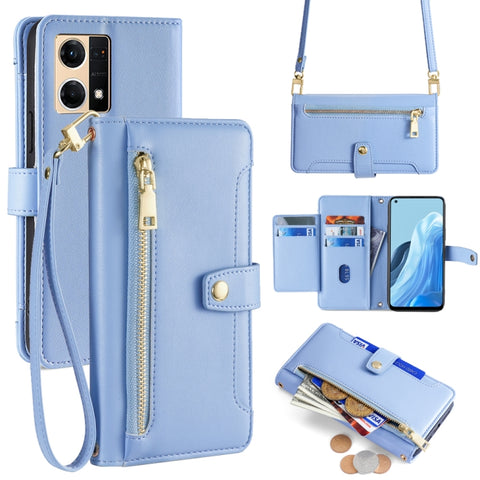 Sheep Texture Cross-body Zipper Wallet Leather Phone Case, For OPPO A78 4G, For OPPO Reno10 Pro+ 5G, For OPPO A1 5G, For OPPO Reno8 T 4G, For OPPO Reno8 T 5G / A1 Pro 5G, For OPPO Reno7 4G / F21 Pro 4G, For OPPO Find X5 Pro