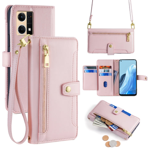 Sheep Texture Cross-body Zipper Wallet Leather Phone Case, For OPPO A78 4G, For OPPO Reno10 Pro+ 5G, For OPPO A1 5G, For OPPO Reno8 T 4G, For OPPO Reno8 T 5G / A1 Pro 5G, For OPPO Reno7 4G / F21 Pro 4G, For OPPO Find X5 Pro