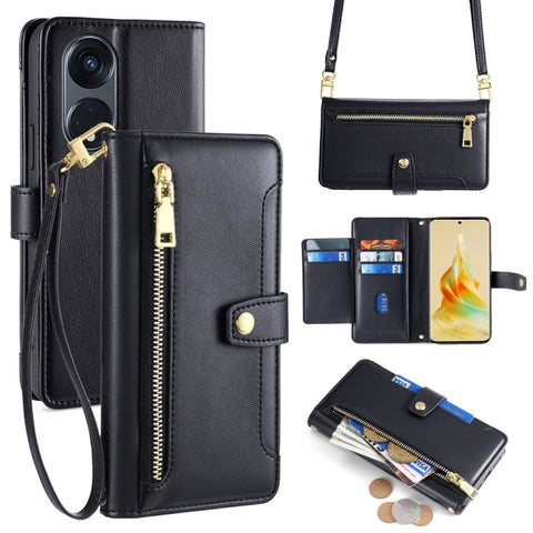 Sheep Texture Cross-body Zipper Wallet Leather Phone Case, For OPPO A78 4G, For OPPO Reno10 Pro+ 5G, For OPPO A1 5G, For OPPO Reno8 T 4G, For OPPO Reno8 T 5G / A1 Pro 5G, For OPPO Reno7 4G / F21 Pro 4G, For OPPO Find X5 Pro