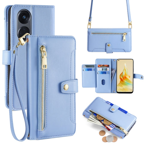 Sheep Texture Cross-body Zipper Wallet Leather Phone Case, For OPPO A78 4G, For OPPO Reno10 Pro+ 5G, For OPPO A1 5G, For OPPO Reno8 T 4G, For OPPO Reno8 T 5G / A1 Pro 5G, For OPPO Reno7 4G / F21 Pro 4G, For OPPO Find X5 Pro