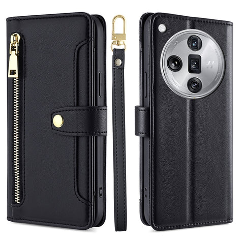 Sheep Texture Cross-body Zipper Wallet Leather Phone Case, For OPPO Reno11 F 5G, For OPPO Find X7 5G, For OPPO Find X7 Ultra 5G, For OPPO A38 4G / A18 4G, For OPPO A2 Pro 5G, For OPPO A58 4G, For OPPO Reno10 5G / Reno10 Pro 5G Global                   ...