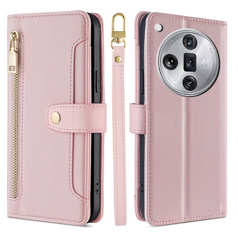 Sheep Texture Cross-body Zipper Wallet Leather Phone Case, For OPPO Reno11 F 5G, For OPPO Find X7 5G, For OPPO Find X7 Ultra 5G, For OPPO A38 4G / A18 4G, For OPPO A2 Pro 5G, For OPPO A58 4G, For OPPO Reno10 5G / Reno10 Pro 5G Global                   ...
