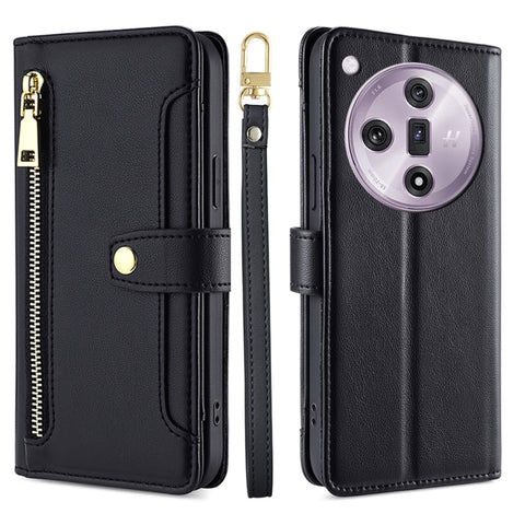 Sheep Texture Cross-body Zipper Wallet Leather Phone Case, For OPPO Reno11 F 5G, For OPPO Find X7 5G, For OPPO Find X7 Ultra 5G, For OPPO A38 4G / A18 4G, For OPPO A2 Pro 5G, For OPPO A58 4G, For OPPO Reno10 5G / Reno10 Pro 5G Global                   ...