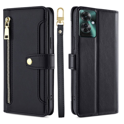 Sheep Texture Cross-body Zipper Wallet Leather Phone Case, For OPPO Reno11 F 5G, For OPPO Find X7 5G, For OPPO Find X7 Ultra 5G, For OPPO A38 4G / A18 4G, For OPPO A2 Pro 5G, For OPPO A58 4G, For OPPO Reno10 5G / Reno10 Pro 5G Global                   ...