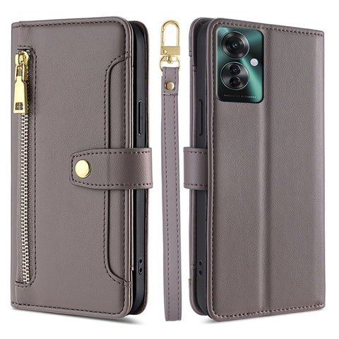 Sheep Texture Cross-body Zipper Wallet Leather Phone Case, For OPPO Reno11 F 5G, For OPPO Find X7 5G, For OPPO Find X7 Ultra 5G, For OPPO A38 4G / A18 4G, For OPPO A2 Pro 5G, For OPPO A58 4G, For OPPO Reno10 5G / Reno10 Pro 5G Global                   ...