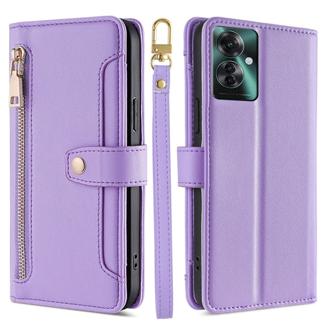 Sheep Texture Cross-body Zipper Wallet Leather Phone Case, For OPPO Reno11 F 5G, For OPPO Find X7 5G, For OPPO Find X7 Ultra 5G, For OPPO A38 4G / A18 4G, For OPPO A2 Pro 5G, For OPPO A58 4G, For OPPO Reno10 5G / Reno10 Pro 5G Global                   ...