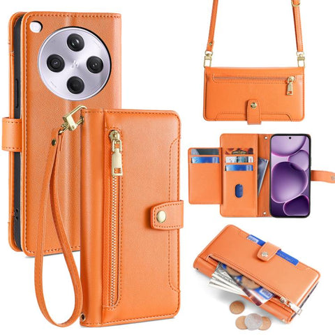 Sheep Texture Cross-body Zipper Wallet Leather Phone Case, For OPPO Find X9 Pro 5G, For OPPO K13 Turbo Pro 5G, For OPPO Reno14 F 5G, For OPPO A5x 5G Global, For OPPO A5 5G 2025 Global, For OPPO Reno14 Pro 5G, For OPPO Reno14 5G, For OPPO Find X8s+ 5G