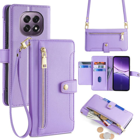 Sheep Texture Cross-body Zipper Wallet Leather Phone Case, For OPPO Find X9 Pro 5G, For OPPO K13 Turbo Pro 5G, For OPPO Reno14 F 5G, For OPPO A5x 5G Global, For OPPO A5 5G 2025 Global, For OPPO Reno14 Pro 5G, For OPPO Reno14 5G, For OPPO Find X8s+ 5G