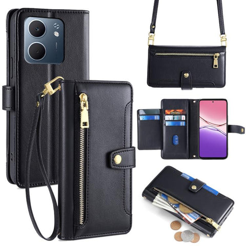 Sheep Texture Cross-body Zipper Wallet Leather Phone Case, For OPPO Find X9 Pro 5G, For OPPO K13 Turbo Pro 5G, For OPPO Reno14 F 5G, For OPPO A5x 5G Global, For OPPO A5 5G 2025 Global, For OPPO Reno14 Pro 5G, For OPPO Reno14 5G, For OPPO Find X8s+ 5G