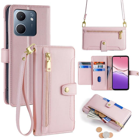 Sheep Texture Cross-body Zipper Wallet Leather Phone Case, For OPPO Find X9 Pro 5G, For OPPO K13 Turbo Pro 5G, For OPPO Reno14 F 5G, For OPPO A5x 5G Global, For OPPO A5 5G 2025 Global, For OPPO Reno14 Pro 5G, For OPPO Reno14 5G, For OPPO Find X8s+ 5G