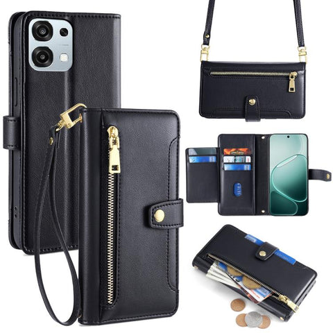 Sheep Texture Cross-body Zipper Wallet Leather Phone Case, For OPPO Find X9s Pro 5G, For OPPO Find X9 Ultra 5G, For OPPO A6s 4G, For OPPO Reno15 F 5G, For OPPO A6x 4G Global, For OPPO Reno15 5G Global, For OPPO Find X9 5G, For OPPO F31 5G