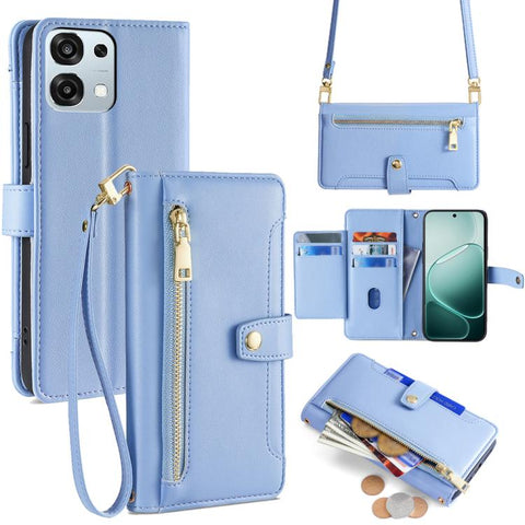 Sheep Texture Cross-body Zipper Wallet Leather Phone Case, For OPPO Find X9s Pro 5G, For OPPO Find X9 Ultra 5G, For OPPO A6s 4G, For OPPO Reno15 F 5G, For OPPO A6x 4G Global, For OPPO Reno15 5G Global, For OPPO Find X9 5G, For OPPO F31 5G