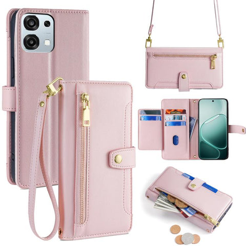 Sheep Texture Cross-body Zipper Wallet Leather Phone Case, For OPPO Find X9s Pro 5G, For OPPO Find X9 Ultra 5G, For OPPO A6s 4G, For OPPO Reno15 F 5G, For OPPO A6x 4G Global, For OPPO Reno15 5G Global, For OPPO Find X9 5G, For OPPO F31 5G
