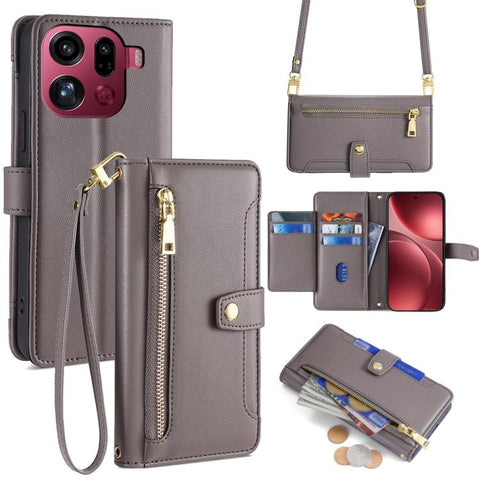 Sheep Texture Cross-body Zipper Wallet Leather Phone Case, For OPPO Find X9 Pro 5G, For OPPO K13 Turbo Pro 5G, For OPPO Reno14 F 5G, For OPPO A5x 5G Global, For OPPO A5 5G 2025 Global, For OPPO Reno14 Pro 5G, For OPPO Reno14 5G, For OPPO Find X8s+ 5G