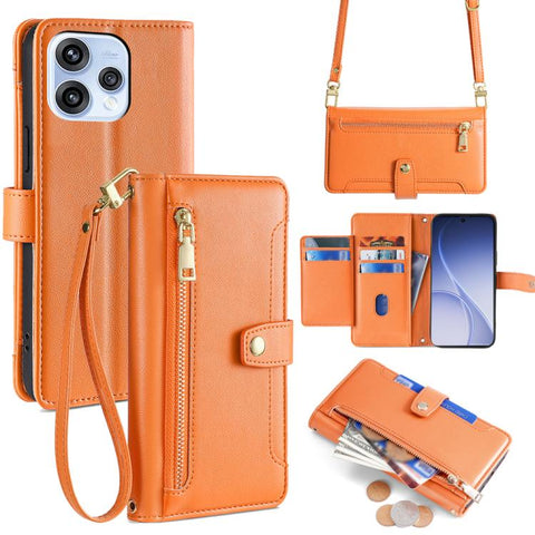Sheep Texture Cross-body Zipper Wallet Leather Phone Case, For OPPO Find X9s Pro 5G, For OPPO Find X9 Ultra 5G, For OPPO A6s 4G, For OPPO Reno15 F 5G, For OPPO A6x 4G Global, For OPPO Reno15 5G Global, For OPPO Find X9 5G, For OPPO F31 5G