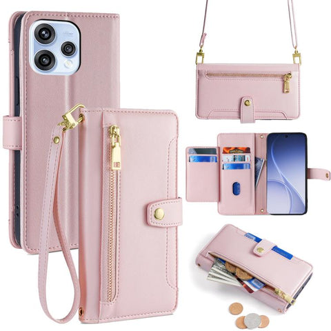 Sheep Texture Cross-body Zipper Wallet Leather Phone Case, For OPPO Find X9s Pro 5G, For OPPO Find X9 Ultra 5G, For OPPO A6s 4G, For OPPO Reno15 F 5G, For OPPO A6x 4G Global, For OPPO Reno15 5G Global, For OPPO Find X9 5G, For OPPO F31 5G