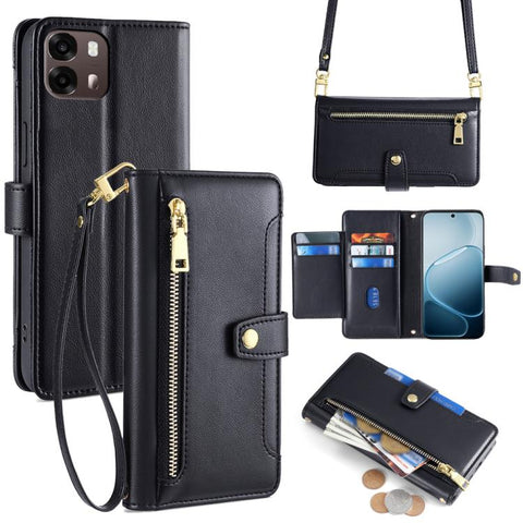 Sheep Texture Cross-body Zipper Wallet Leather Phone Case, For OPPO Find X9s Pro 5G, For OPPO Find X9 Ultra 5G, For OPPO A6s 4G, For OPPO Reno15 F 5G, For OPPO A6x 4G Global, For OPPO Reno15 5G Global, For OPPO Find X9 5G, For OPPO F31 5G