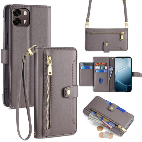 Sheep Texture Cross-body Zipper Wallet Leather Phone Case, For OPPO Find X9s Pro 5G, For OPPO Find X9 Ultra 5G, For OPPO A6s 4G, For OPPO Reno15 F 5G, For OPPO A6x 4G Global, For OPPO Reno15 5G Global, For OPPO Find X9 5G, For OPPO F31 5G