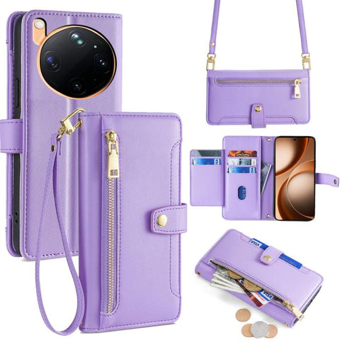 Sheep Texture Cross-body Zipper Wallet Leather Phone Case, For OPPO Find X9s Pro 5G, For OPPO Find X9 Ultra 5G, For OPPO A6s 4G, For OPPO Reno15 F 5G, For OPPO A6x 4G Global, For OPPO Reno15 5G Global, For OPPO Find X9 5G, For OPPO F31 5G
