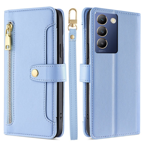 Sheep Texture Cross-body Zipper Wallet Leather Phone Case, For vivo Y03 4G, For vivo Y100 5G IDN, For vivo V29e 5G, For vivo Y78 Plus 5G