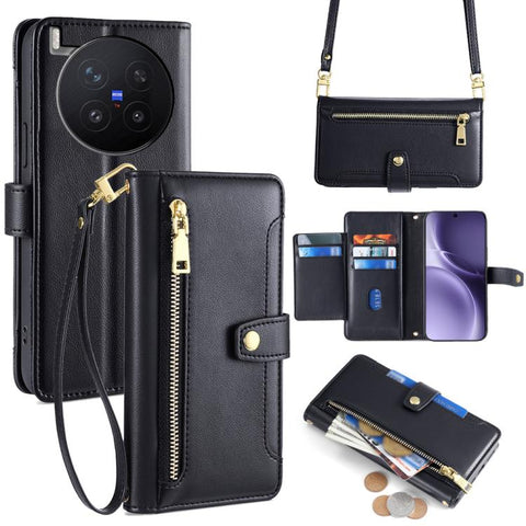 Sheep Texture Cross-body Zipper Wallet Leather Phone Case, For vivo X300s 5G, For vivo V70 FE 5G, For vivo Y05 4G, For vivo Y500i 5G, For vivo X300 Ultra 5G, For vivo S50 Pro mini 5G, For vivo S50 5G, For vivo X300 Pro 5G
