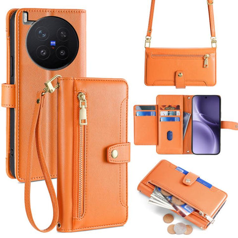 Sheep Texture Cross-body Zipper Wallet Leather Phone Case, For vivo X300s 5G, For vivo V70 FE 5G, For vivo Y05 4G, For vivo Y500i 5G, For vivo X300 Ultra 5G, For vivo S50 Pro mini 5G, For vivo S50 5G, For vivo X300 Pro 5G