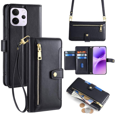 Sheep Texture Cross-body Zipper Wallet Leather Phone Case, For vivo X300s 5G, For vivo V70 FE 5G, For vivo Y05 4G, For vivo Y500i 5G, For vivo X300 Ultra 5G, For vivo S50 Pro mini 5G, For vivo S50 5G, For vivo X300 Pro 5G