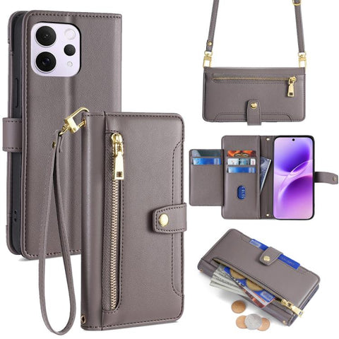 Sheep Texture Cross-body Zipper Wallet Leather Phone Case, For vivo X300s 5G, For vivo V70 FE 5G, For vivo Y05 4G, For vivo Y500i 5G, For vivo X300 Ultra 5G, For vivo S50 Pro mini 5G, For vivo S50 5G, For vivo X300 Pro 5G