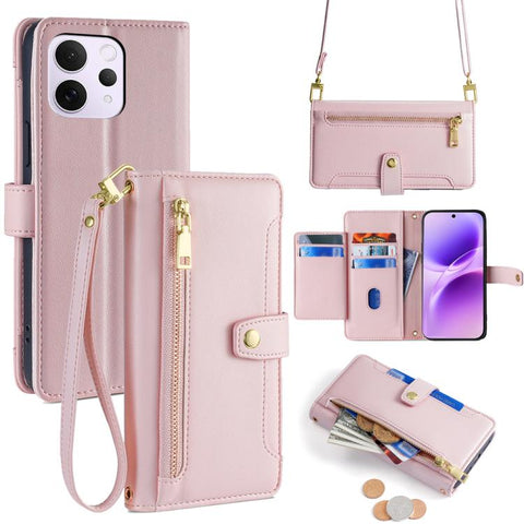 Sheep Texture Cross-body Zipper Wallet Leather Phone Case, For vivo X300s 5G, For vivo V70 FE 5G, For vivo Y05 4G, For vivo Y500i 5G, For vivo X300 Ultra 5G, For vivo S50 Pro mini 5G, For vivo S50 5G, For vivo X300 Pro 5G