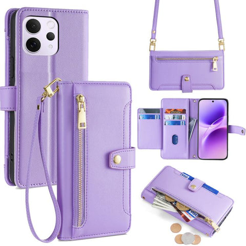 Sheep Texture Cross-body Zipper Wallet Leather Phone Case, For vivo X300s 5G, For vivo V70 FE 5G, For vivo Y05 4G, For vivo Y500i 5G, For vivo X300 Ultra 5G, For vivo S50 Pro mini 5G, For vivo S50 5G, For vivo X300 Pro 5G