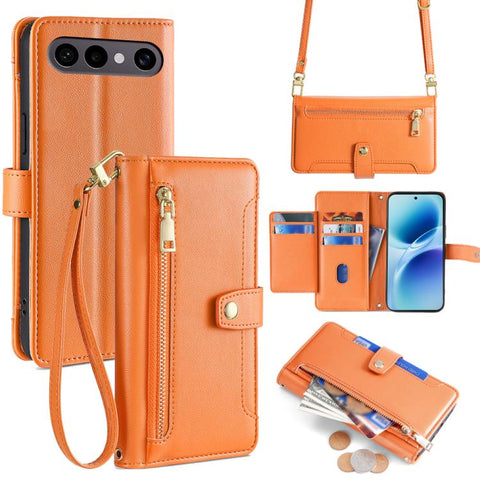Sheep Texture Cross-body Zipper Wallet Leather Phone Case, For vivo X300s 5G, For vivo V70 FE 5G, For vivo Y05 4G, For vivo Y500i 5G, For vivo X300 Ultra 5G, For vivo S50 Pro mini 5G, For vivo S50 5G, For vivo X300 Pro 5G