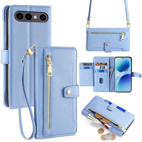 Sheep Texture Cross-body Zipper Wallet Leather Phone Case, For vivo X300s 5G, For vivo V70 FE 5G, For vivo Y05 4G, For vivo Y500i 5G, For vivo X300 Ultra 5G, For vivo S50 Pro mini 5G, For vivo S50 5G, For vivo X300 Pro 5G