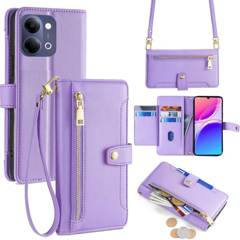Sheep Texture Cross-body Zipper Wallet Leather Phone Case, For vivo X300s 5G, For vivo V70 FE 5G, For vivo Y05 4G, For vivo Y500i 5G, For vivo X300 Ultra 5G, For vivo S50 Pro mini 5G, For vivo S50 5G, For vivo X300 Pro 5G