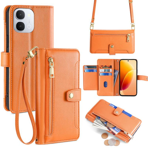 Sheep Texture Cross-body Zipper Wallet Leather Phone Case, For vivo X300s 5G, For vivo V70 FE 5G, For vivo Y05 4G, For vivo Y500i 5G, For vivo X300 Ultra 5G, For vivo S50 Pro mini 5G, For vivo S50 5G, For vivo X300 Pro 5G