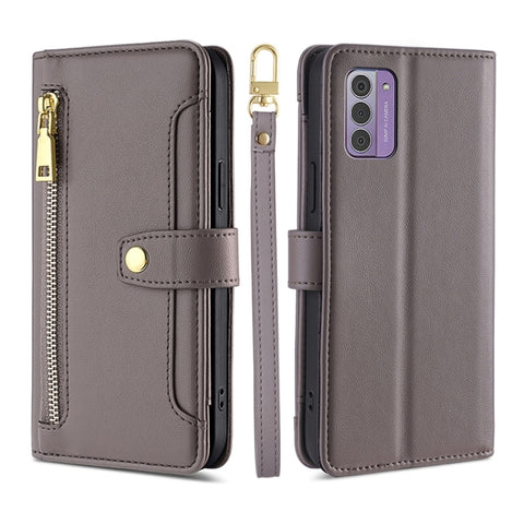 Lite Sheep Texture Cross-body Zipper Wallet Leather Phone Case, For Nokia G42 5G, For Nokia C02 TA-1522, For Nokia G11 Plus, For Nokia C300 4G US Edition, For Nokia C110 4G