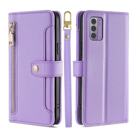 Lite Sheep Texture Cross-body Zipper Wallet Leather Phone Case, For Nokia G42 5G, For Nokia C02 TA-1522, For Nokia G11 Plus, For Nokia C300 4G US Edition, For Nokia C110 4G