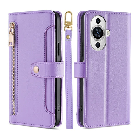 Sheep Texture Cross-body Zipper Wallet Leather Phone Case, For Huawei nova 12 5G, For Huawei nova 11 Pro 4G / 11 Ultra 4G, For Huawei nova 11 4G