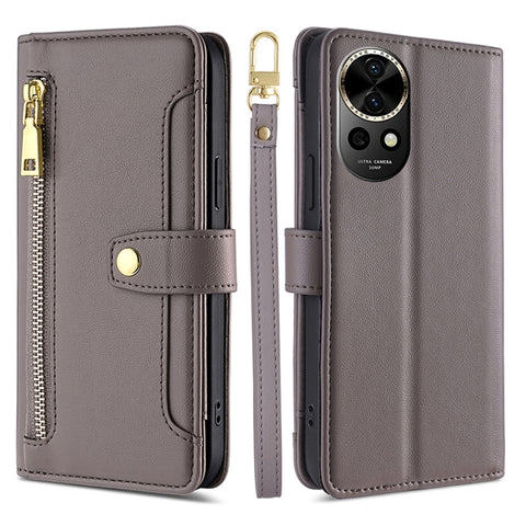 Sheep Texture Cross-body Zipper Wallet Leather Phone Case, For Huawei nova 12 5G, For Huawei nova 11 Pro 4G / 11 Ultra 4G, For Huawei nova 11 4G