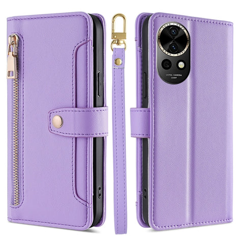 Sheep Texture Cross-body Zipper Wallet Leather Phone Case, For Huawei nova 12 5G, For Huawei nova 11 Pro 4G / 11 Ultra 4G, For Huawei nova 11 4G