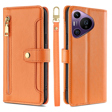 Sheep Texture Cross-body Zipper Wallet Leather Phone Case, For Huawei Pura 80 5G, For Huawei nova 14 Ultra 5G, For Huawei nova 14 Pro 5G, For Huawei nova 14 5G, For Huawei Pura 70 Pro / 70 Pro+ 5G, For Huawei Pura 70 Ultra 5G, For Huawei nova 12i 4G   ...