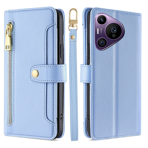 Sheep Texture Cross-body Zipper Wallet Leather Phone Case, For Huawei Pura 80 5G, For Huawei nova 14 Ultra 5G, For Huawei nova 14 Pro 5G, For Huawei nova 14 5G, For Huawei Pura 70 Pro / 70 Pro+ 5G, For Huawei Pura 70 Ultra 5G, For Huawei nova 12i 4G   ...