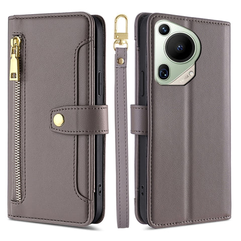Sheep Texture Cross-body Zipper Wallet Leather Phone Case, For Huawei Pura 80 5G, For Huawei nova 14 Ultra 5G, For Huawei nova 14 Pro 5G, For Huawei nova 14 5G, For Huawei Pura 70 Pro / 70 Pro+ 5G, For Huawei Pura 70 Ultra 5G, For Huawei nova 12i 4G   ...