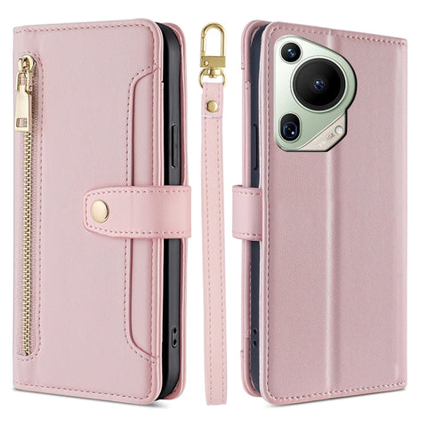 Sheep Texture Cross-body Zipper Wallet Leather Phone Case, For Huawei Pura 80 5G, For Huawei nova 14 Ultra 5G, For Huawei nova 14 Pro 5G, For Huawei nova 14 5G, For Huawei Pura 70 Pro / 70 Pro+ 5G, For Huawei Pura 70 Ultra 5G, For Huawei nova 12i 4G   ...